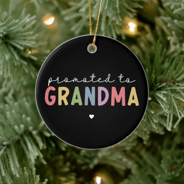 Promoted to Grandma New Grandma to be gifts Ceramic Ornament (Tree)