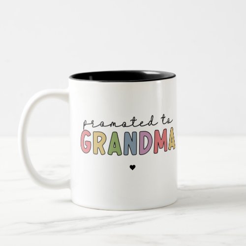 Promoted to Grandma New Grandma to be gifts Two_Tone Coffee Mug