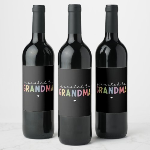 Promoted to Grandma New Grandma to be gifts Wine Label