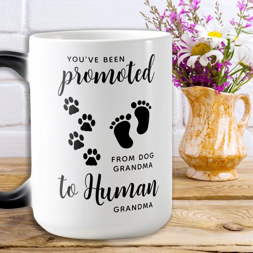 Promoted To Grandma Personalized Pet Dog Lover  Magic Mug