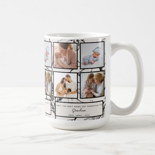 Promoted to Grandma Photo Collage Quote Coffee Mug