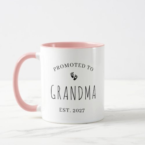 Promoted to Grandma Pregnancy Announcement Mug
