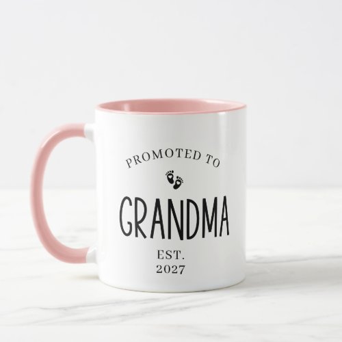 Promoted to Grandma Pregnancy Announcement Mug