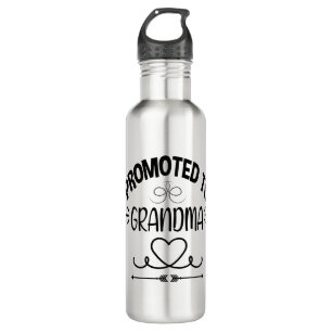 Promoted to Grandma Pregnancy Reveal Stainless Steel Water Bottle