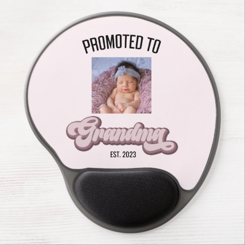 Promoted To Grandma Purple Lavender Custom Picture Gel Mouse Pad