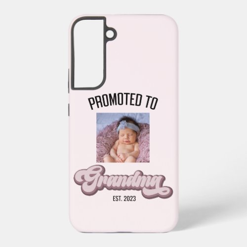 Promoted To Grandma Purple Lavender Custom Picture Samsung Galaxy S22 Case