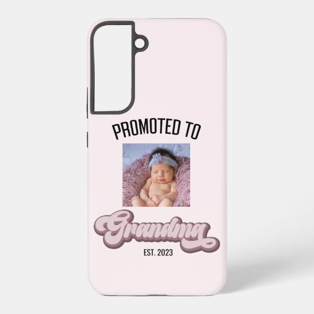 Promoted To Grandma Purple Lavender Custom Picture Samsung Galaxy Case (Back)