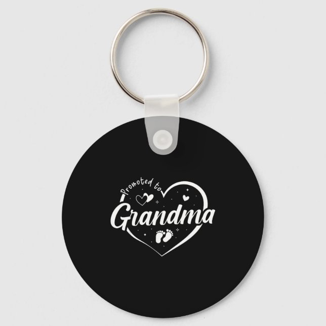 Promoted To Grandma Soon To Be Grandmom New Gigi F Keychain (Front)