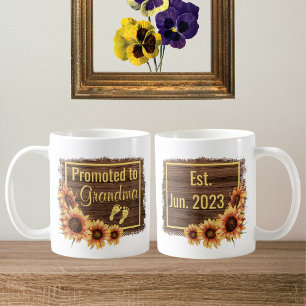 Promoted To Grandma Sunflower Mug
