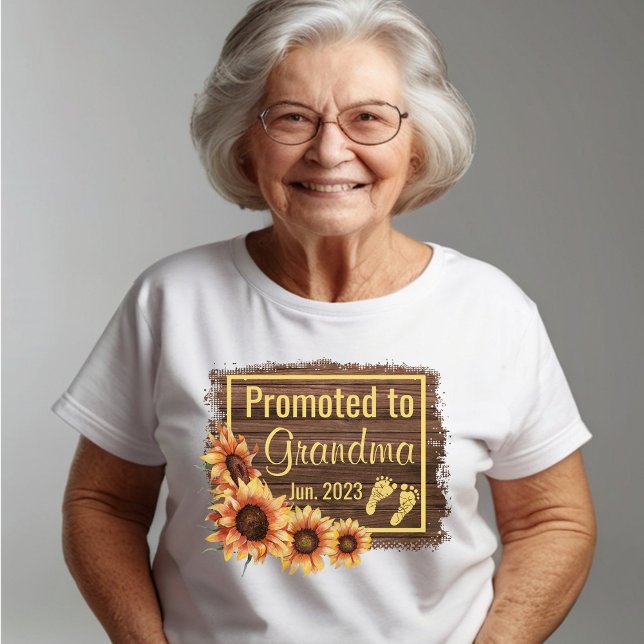 Promoted To Grandma Sunflowers T-Shirt (Creator Uploaded)