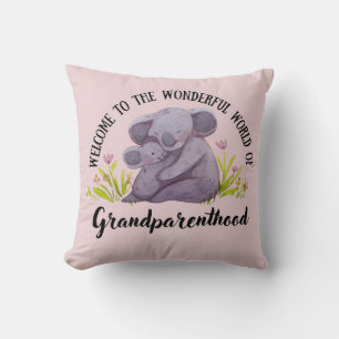 Promoted to grandma throw pillow