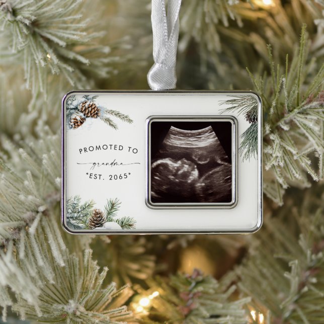 Promoted to Grandma Ultrasound Christmas Christmas Ornament (Tree)