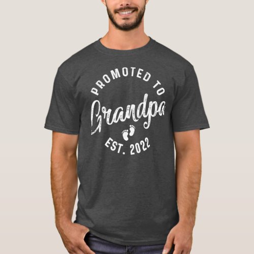 Promoted To Grandpa 2022 For First Time Fathers T_Shirt