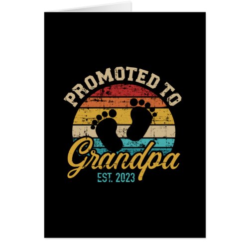 Promoted to grandpa 2023 vintage retro