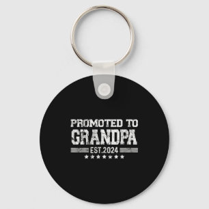 Promoted To Grandpa 2024 Soon To Be Funny New Dad  Keychain