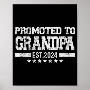 Promoted To Grandpa 2024 Soon To Be Funny New Dad  Poster