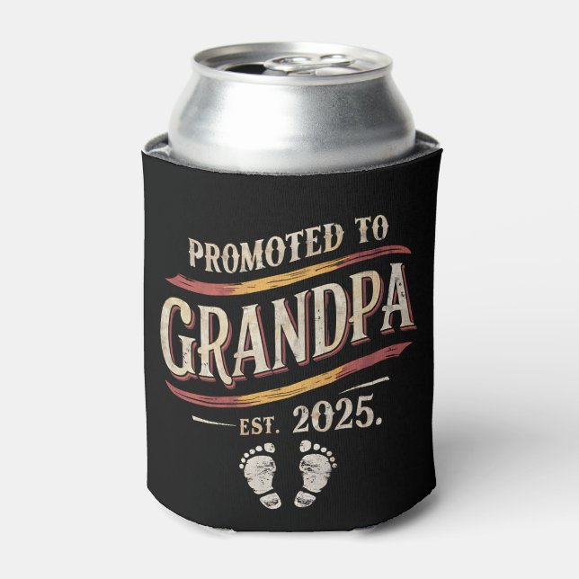 Promoted To Grandpa 2025 Grandpa est 2025  Can Cooler (Can Front)