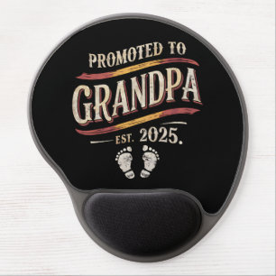 Promoted To Grandpa 2025 Grandpa est 2025  Gel Mouse Pad
