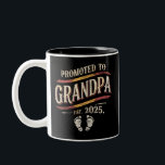 Promoted To Grandpa 2025 Grandpa est 2025  Two-Tone Coffee Mug<br><div class="desc">Promoted To Grandpa 2025 Grandpa est 2025 Soon To Be Grandpa</div>