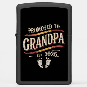Promoted To Grandpa 2025 Grandpa est 2025  Zippo Lighter