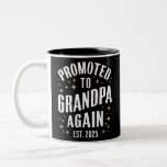 Promoted to Grandpa Again 2025 Soon Grandfather  Two-Tone Coffee Mug<br><div class="desc">Promoted to Grandpa Again 2025 Soon Grandfather</div>