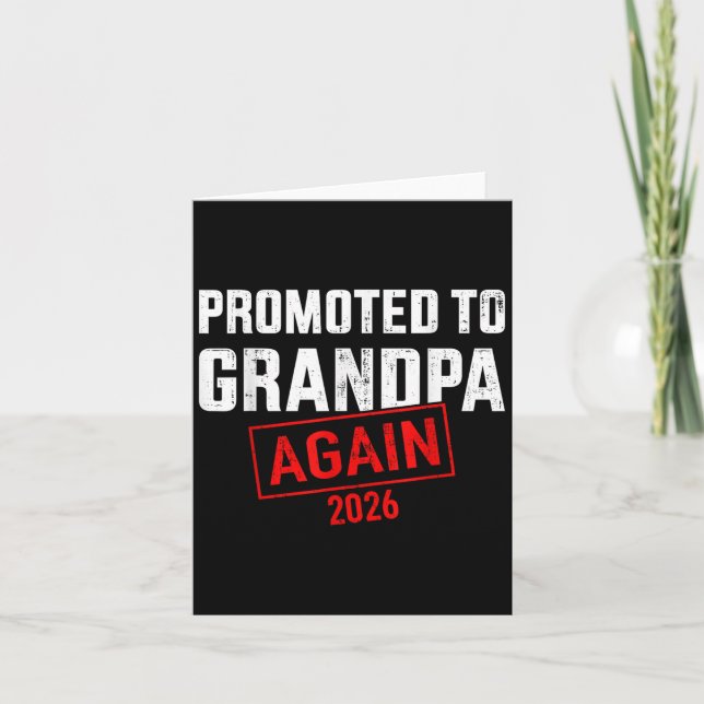 Promoted To Grandpa Again 2026  Card (Front)