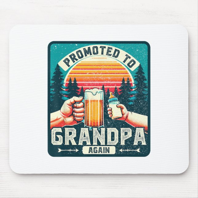Promoted To Grandpa Again  Mouse Pad (Front)