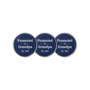 Promoted to Grandpa Blue Golf Ball Marker