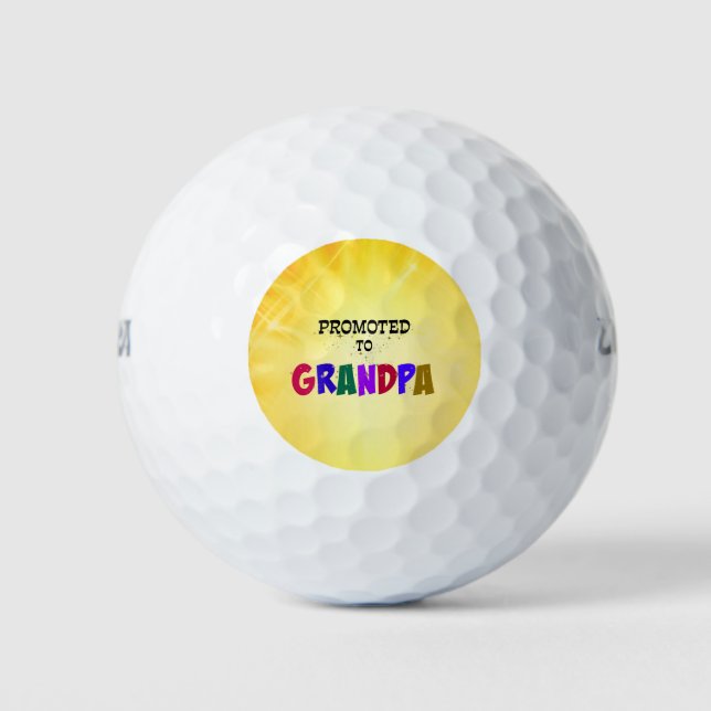 Promoted to Grandpa--Celebration! Golf Balls (Front)