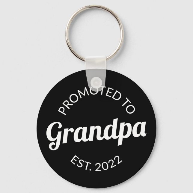 Promoted To Grandpa Est. 2022 I Keychain (Front)