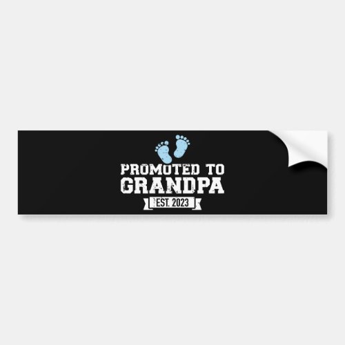 Promoted to grandpa est 2023 bumper sticker