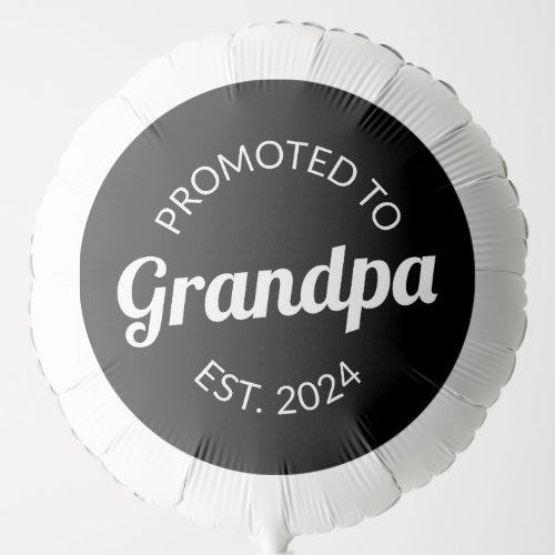 Promoted To Grandpa Est 2024 I Balloon