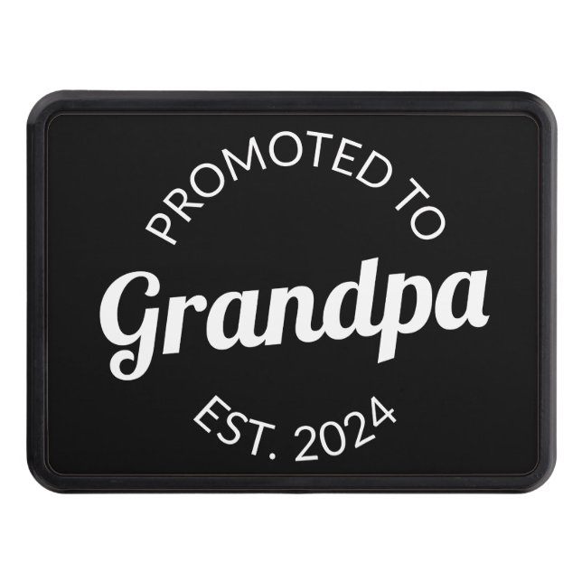 Promoted To Grandpa Est. 2024 I Hitch Cover (Front)