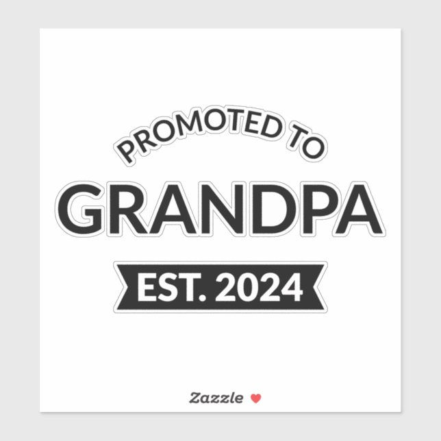 Promoted To Grandpa Est. 2024 II Sticker (Sheet)