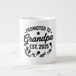 Promoted to Grandpa EST. 2025 Giant Coffee Mug