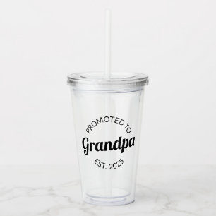 Promoted To Grandpa Est. 2025 I Acrylic Tumbler