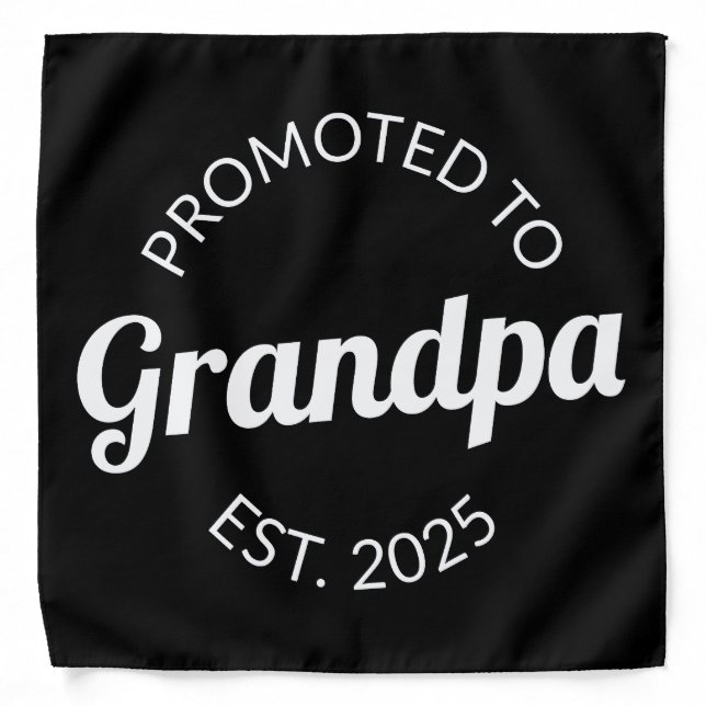Promoted To Grandpa Est. 2025 I Bandana (Front)