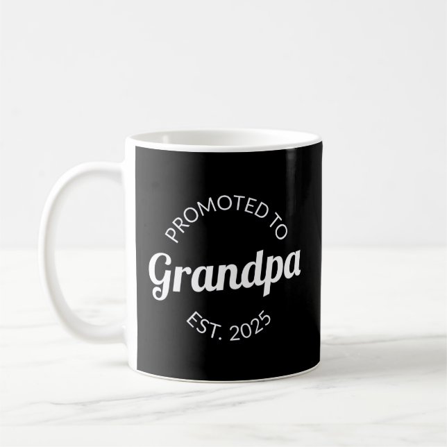 Promoted To Grandpa Est. 2025 I Coffee Mug (Left)