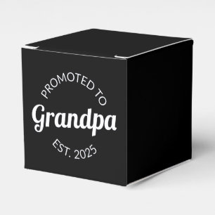 Promoted To Grandpa Est. 2025 I Favor Boxes