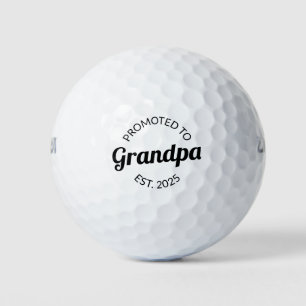 Promoted To Grandpa Est. 2025 I Golf Balls