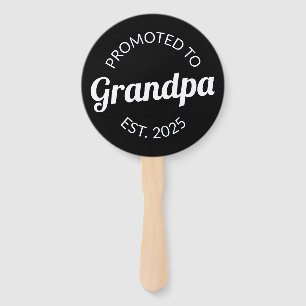 Promoted To Grandpa Est. 2025 I Hand Fan