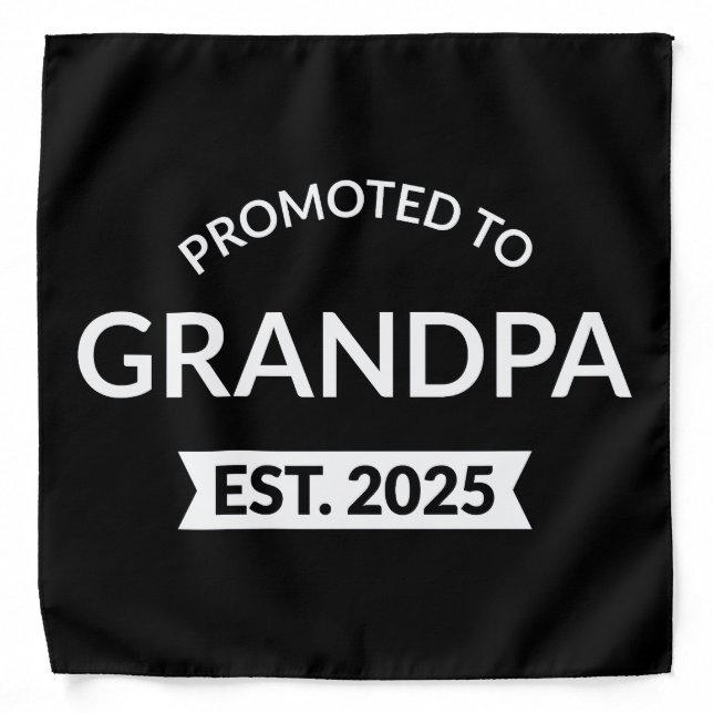 Promoted To Grandpa Est. 2025 II Bandana (Front)