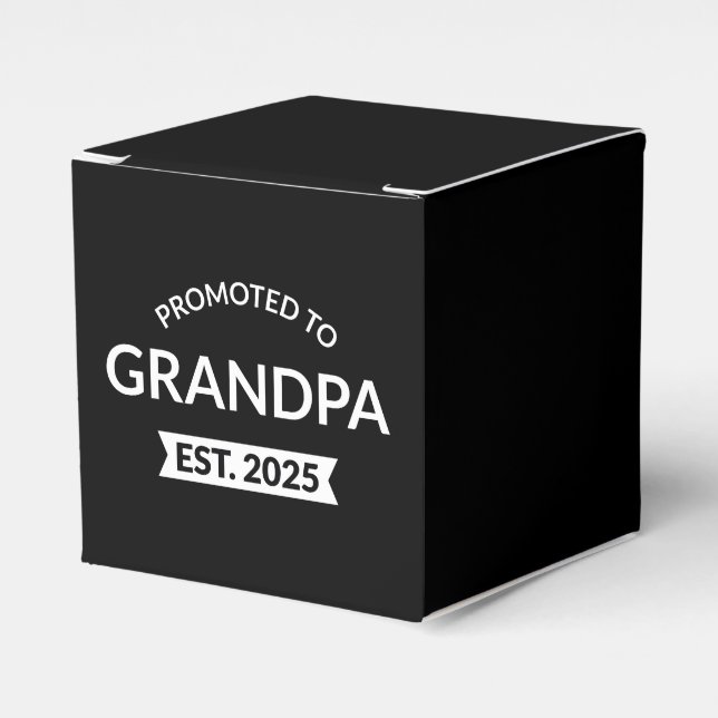 Promoted To Grandpa Est. 2025 II Favor Boxes (Front Side)