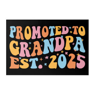 Promoted To Grandpa Est. 2025 III Acrylic Print