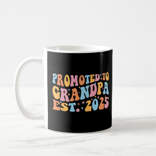 Promoted To Grandpa Est. 2025 III Coffee Mug (Left)