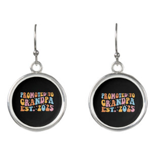 Promoted To Grandpa Est. 2025 III Earrings