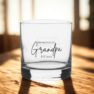 Promoted to Grandpa EST 2025    New Grandpa Whiskey Glass