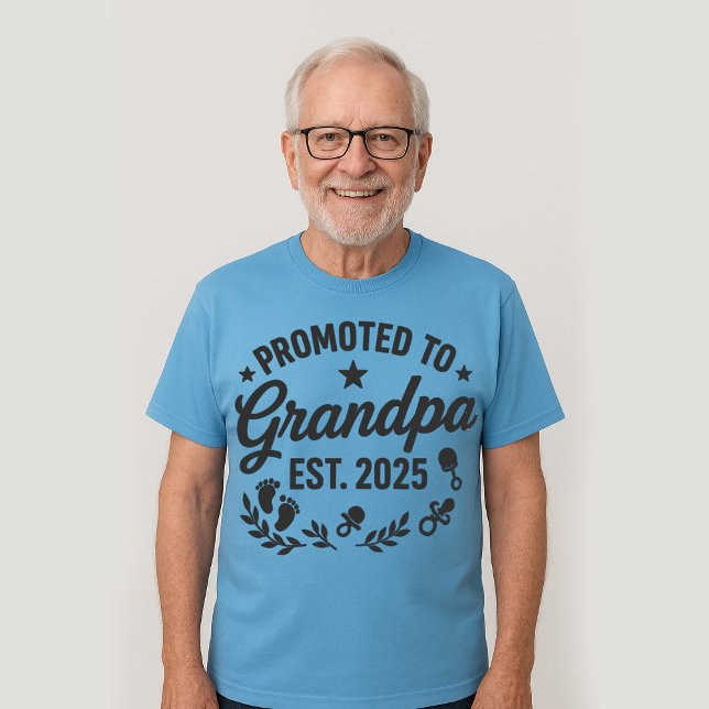 Promoted to Grandpa EST. 2025 T-Shirt (Creator Uploaded)