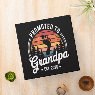 Promoted to Grandpa est. 2026 3 Ring Binder