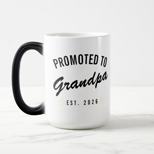 Promoted to Grandpa Est. 2026 Color Morph Mug (Left)